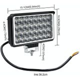 WUPP CS-1242A1 Car 4 inch Square 32LEDs Highlight Work Light Modified Front Bumper Lamp Spotlight