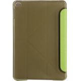 Transformers Style Silk Texture Horizontal Flip Solid Color Leather Case with Holder for iPad mini 4(Green)