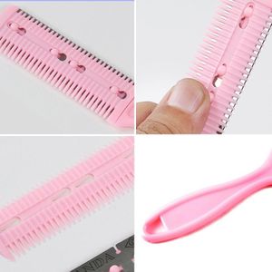 10 PCS Hair Tools Double-sided Knife Hair Comb Hair Bangs Trimmer Thinning Device Hair Clipper  Random Color Delivery