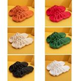 Women Hole Wave Home Indoor Slippers  Size: 39-40(Rice White)