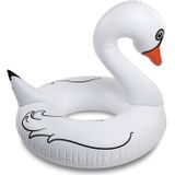 Swan Shaped Inflatable Floating Swimming Safety Pool Ring  Inflated Size: 120cm (White)