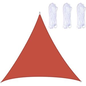 Triangle Outdoor Garden Sunshade Sail Waterproof Anti-UV Canopy  Size: 4.5m x 4.5m x 4.5m(Red)