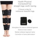 3 PCS/Set Leg Posture Corrector O/X-type Bowlegs Orthotic Bandage Straightening Belt Band  Size: M(Black)
