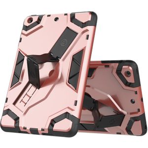 For iPad mini 3 / 2 / 1 Escort Series TPU + PC Shockproof Protective Case with Holder(Rose Gold)