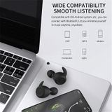 T20 TWS Bluetooth Hooks Wireless Sports Headphones with Charging Box IPX6 Waterproof Noise-cancelling Earphones(Black)
