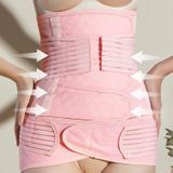 Postpartum Abdomen Belt Corset Belt Can Wear Elastic Abdomen Belt In All Seasons  Size: XXL(Green Two-piece Set)