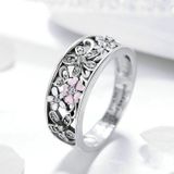 Fashion 925 Sterling Silver Daisy Flower Finger Rings for Women Wedding Engagement Jewelry  Ring Size:9