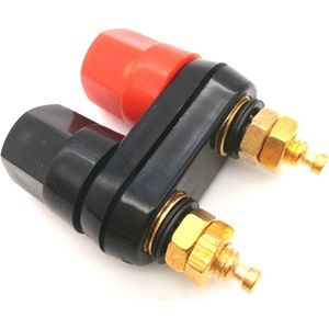 10 PCS One-piece Speaker Two-position Hexagonal Power Amplifier Terminal Red and Black Power Hexagonal Dual-connection Terminal