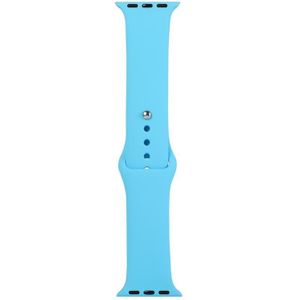 For Apple Watch Series 6 & SE & 5 & 4 44mm / 3 & 2 & 1 42mm Silicone Watch Replacement Strap  Short Section (female)(Blue)