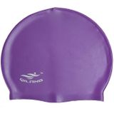 Adult Solid Color Waterproof Silicone Swimming Cap(Purple)