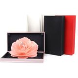 Creative Rose Rotating Ring Box Marriage Wedding Ring Box(Black)
