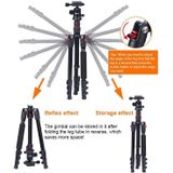 TRIOPO K2508S+B1S Adjustable Portable  Aluminum Aalloy Tripod with Ball Head for SLR Camera (Red)