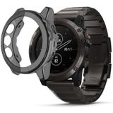 Suitable for Garmin Fenix 5 & 5 Plus transparent TPU Silica Gel Watch Case(Transparent black)