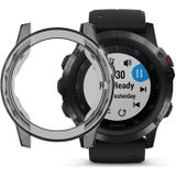 Suitable for Garmin Fenix 5 & 5 Plus transparent TPU Silica Gel Watch Case(Transparent black)