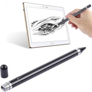 Short Universal Rechargeable Capacitive Touch Screen Stylus Pen with 2.3mm Superfine Metal Nib  For iPhone  iPad  Samsung  and Other Capacitive Touch Screen Smartphones or Tablet PC(Black)