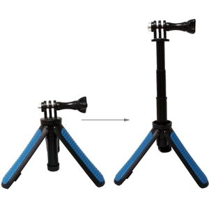 Multi-functional Foldable Tripod Holder Selfie Monopod Stick for GoPro HERO5 Session /5 /4 Session /4 /3+ /3 /2 /1  Xiaoyi Sport Cameras  Length: 12-23cm(Blue)