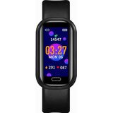 Y16 0.96inch Color Screen Smart Watch IP67 Waterproof Support Bluetooth Call/Heart Rate Monitoring/Blood Pressure Monitoring/Sleep Monitoring(Black)