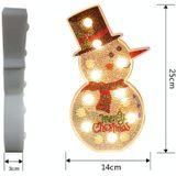 DIY Diamond Painting LED Night Light Sticking Diamond Christmas Decoration Table Lamp(Snowman)