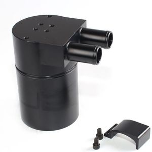 Car Compact Baffled Oil Catch Can 2-Port Waste Oil Recovery Tank for BMW  Random Color Delivery