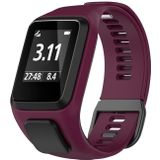 For Tomtom 4 Silicone Replacement Strap Watchband(Purple Red)