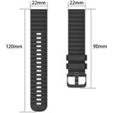 Voor Xiaomi MI Watch S1 22 mm golvend stippatroon effen kleur siliconen horlogeband