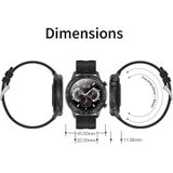 MX5 1.3 inch IPS Screen IP68 Waterproof Smart Watch  Support Bluetooth Call / Heart Rate Monitoring / Sleep Monitoring  Style: Steel Strap(Black)