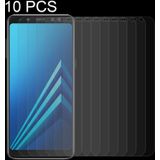 10 stuks voor Galaxy A8 (2018) 0 26 mm 9H oppervlaktehardheid 2.5D gebogen rand gehard glas Screen Protector