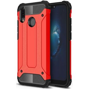For Huawei  P20 Lite Full-body Rugged TPU + PC Combination Back Cover Case (Red)
