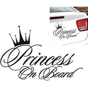 Princess Baby Pattern Car Decal Reflective Laser Vinyl Car Sticker  Size: 16.5x10.9cm(Black)