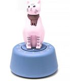 Cartoon Cat Shape Countdown Timer Student Learning Time Manager Kitchen Timer Mechanical Reminder(Royal Blue)