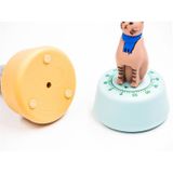 Cartoon Cat Shape Countdown Timer Student Learning Time Manager Kitchen Timer Mechanical Reminder(Royal Blue)