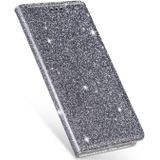 For Samsung Galaxy Note 9 Ultrathin Glitter Magnetic Horizontal Flip Leather Case with Holder & Card Slots(Gray)