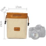 S.C.COTTON Liner Bag Waterproof Digital Protection Portable SLR Lens Bag Micro Single Camera Bag Photography Bag  Colour:  Beige L