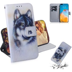 For Huawei P40 Pro 3D Colored Drawing Horizontal Flip Leather Case with Holder & Card Slot & Wallet(Wolf)