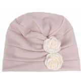 2 PCS Flower Wrinkled Pull-over Confinement Chemotherapy Cap  Size:One  Size(Khaki)