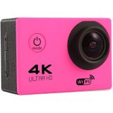 F60 2.0 inch Screen 170 Degrees Wide Angle WiFi Sport Action Camera Camcorder with Waterproof Housing Case  Support 64GB Micro SD Card(Magenta)