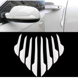 8 PCS Car Vehicle Door Side Guard Anti Crash Strip Exterior Avoid Bumps Collsion Impact Protector Sticker(White)