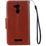 For Asus Zenfone 3 Max ?/ ZC520TL Butterflies Love Flowers Embossing Horizontal Flip Leather Case with Holder & Card Slots & Wallet & Lanyard(Brown)