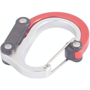 Multifunctional Carabiner Aluminum Alloy D-Type Outdoor Products Quick-Hanging Buckle(Red)