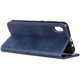 For Wiko Y60 Magnetic Retro Crazy Horse Texture Horizontal Flip Leather Case with Holder & Card Slots & Wallet(Blue)