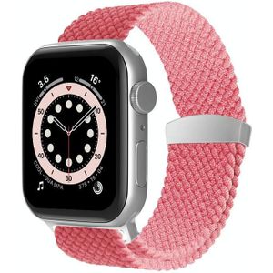 Nylon Braid Watchband voor Apple Watch Series 7 41mm / 6 & SE & 5 & 4 40mm / 3 & 2 & 1 38mm (Pink)