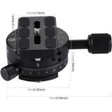 PULUZ Aluminum Alloy 360 Degree Rotation Panorama Ball Head with Quick Release Plate for Camera Tripod Head