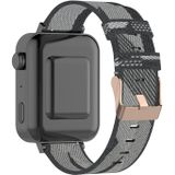 18mm Stripe Weave Nylon Wrist Strap Watch Band for Xiaomi Mi Watch  Garmin Vivomove 3s / Vivoactive 4s(Grey)