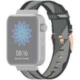 18mm Stripe Weave Nylon Wrist Strap Watch Band for Xiaomi Mi Watch  Garmin Vivomove 3s / Vivoactive 4s(Grey)