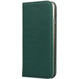 Litchi Texture Horizontal Flip Top Layer Cowhide Leather Case with Holder & Card Slots & Wallet & Strap & Wire Winder For iPhone 6 Plus & 6s Plus(Green)