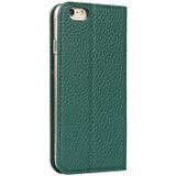 Litchi Texture Horizontal Flip Top Layer Cowhide Leather Case with Holder & Card Slots & Wallet & Strap & Wire Winder For iPhone 6 Plus & 6s Plus(Green)