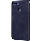 For Huawei Honor 9 Lite Frosted Business Magnetic Horizontal Flip PU Leather Case with Holder & Card Slot & Lanyard(Black)