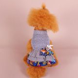 Autumn And Winter Pet Skirt Teddy Bichon Hiromi Schnauzer Yorkshire Small Dog Clothes  Size: XS(Blue Gray)