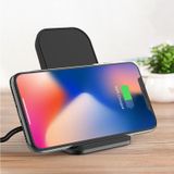 HAMTOD M5 Intelligent Dual Coil Design Qi Standard Holder Wireless Charger with Indicator Light  Support Fast Charging  For iPhone  Galaxy  Huawei  Xiaomi  LG  HTC and Other QI Standard Smart Phones(Black)
