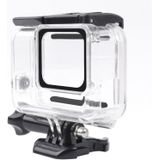 For GoPro HERO7 White /Silver Skeleton Housing Side Hollow Protective Case with Buckle Basic Mount & Screw(Transparent)